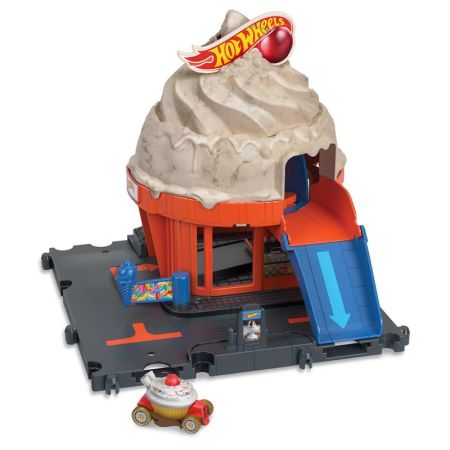 Pista Hot Wheels City tienda de helados