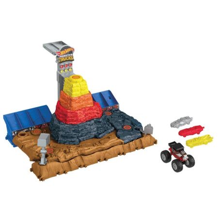Pista Hot Wheels Monster Trucks aplastar destruir
