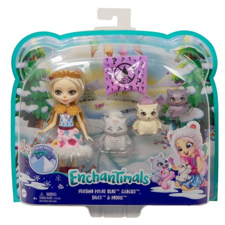 Muñeca Enchantimals Reindeer con familia mascotas