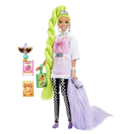 Barbie Extra muñeca pelo verde y mascota