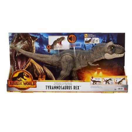 Jurassic World 3 T-Rex golpea y devora