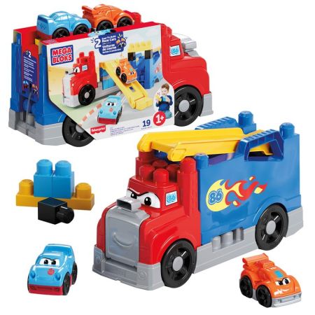 Mega Bloks camión de carreras y construcción
