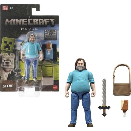 Minecraft La Película Figura de acción Steve