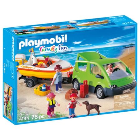 Playmobil Family Fun coche familiar con lancha