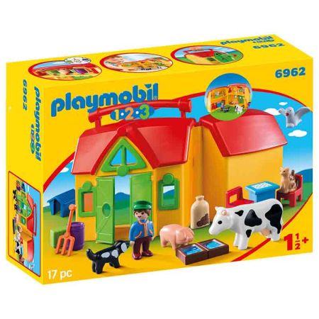 Playmobil 1.2.3 granja maletín