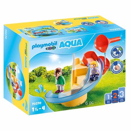 Playmobil 1.2.3 tobogán acuático
