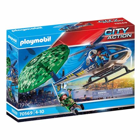 Playmobil City Action persecución en paracaídas