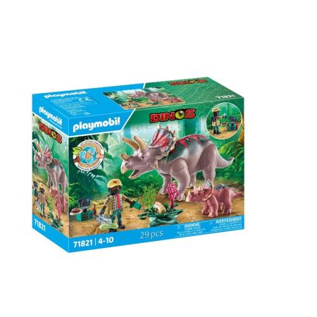 Playmobil Dinos familia de triceratops