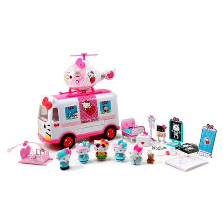 Hello Kitty helicóptero con ambulancia y fig