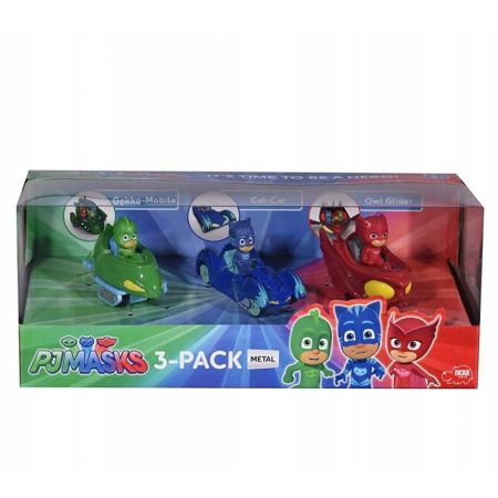 PJ Mask set 3 vehículos metal