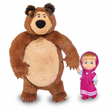 Muñeca Masha 12 cm con peluche oso