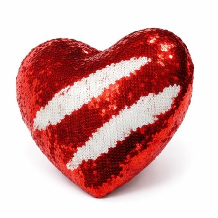Peluche Cojín corazón de lentejuelas