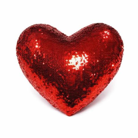 Peluche Cojín corazón de lentejuelas