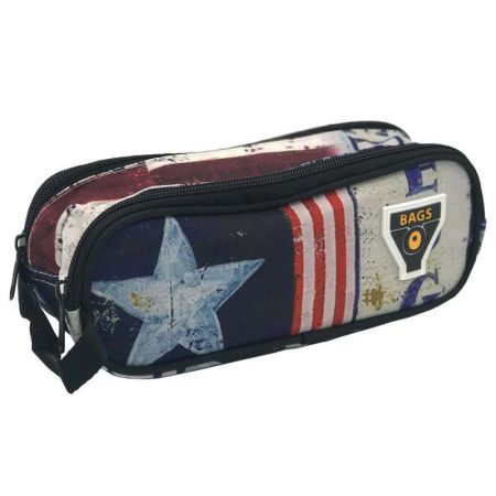 Estuche escolar doble Edge con 2 cremalleras 23 cm