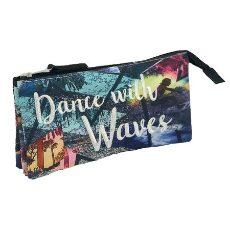 Estuche escolar Triple Dance With Waves 22x12x5