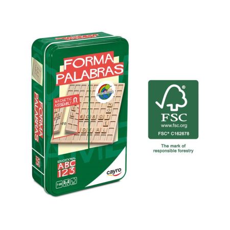 Formapalabras de viaje caja de mettal