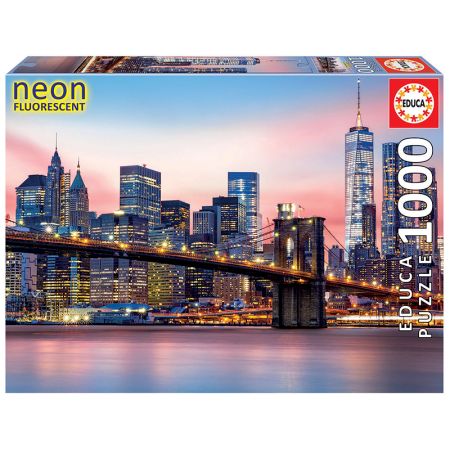 Educa puzzle 1000 puente de Brooklyn neón