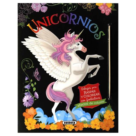 Libro Unicornios Dibujos para raspar y colorear