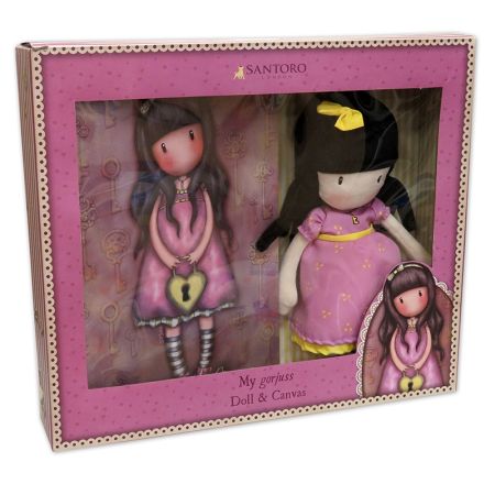 Set de regalo Gorjuss muñeca y canvas The Secret