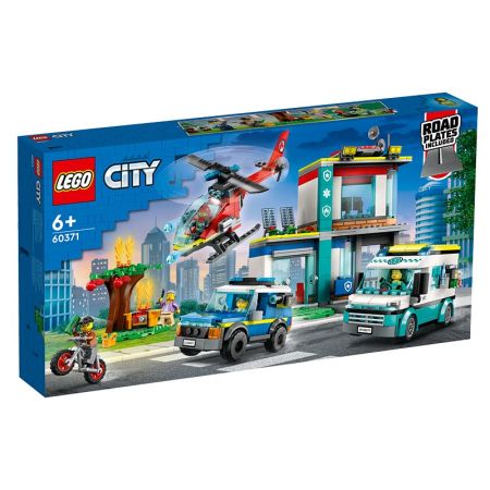 Lego City central de vehículos de emergencia