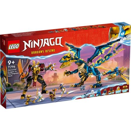 Lego Ninjago dragón Elemental vs Meca Emperatriz