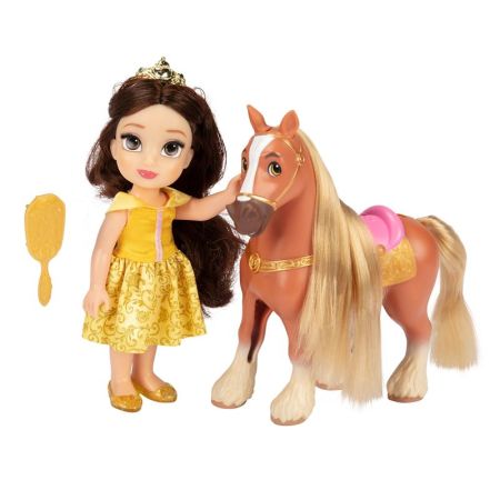 Princesas Disney muñeca Belle 15 cm con Phillippe