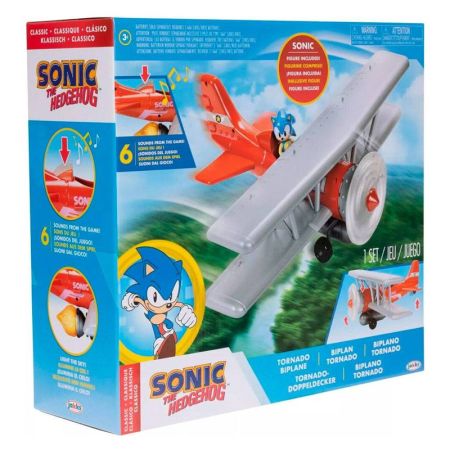 Sonic biplano Tornado con figura 6 cm Sonic