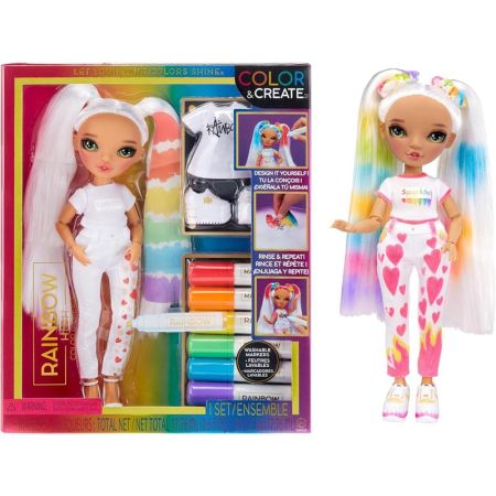Rainbow High muñeca Color & Create ojos verdes