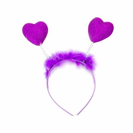 Diadema Corazones Morados