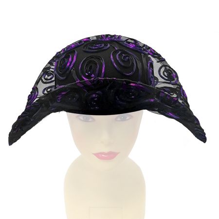 Sombrero Dama negro y morado