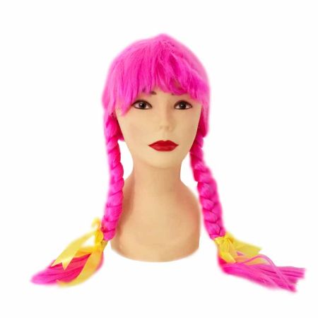 Carnaval Peluca Trenzas con leds