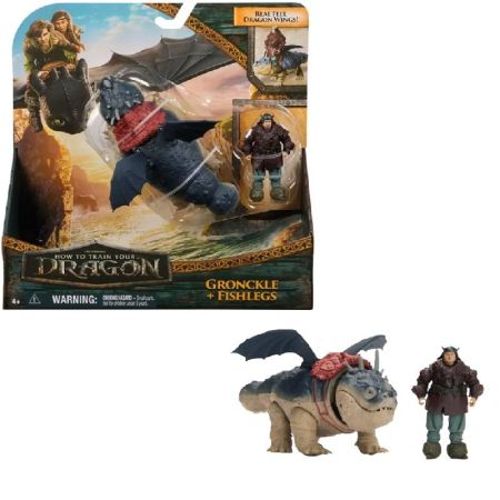 Dragones con vikingo Fishlegs & Gronckle