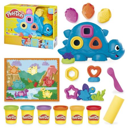 Play-Doh dinosaurio formas y colores
