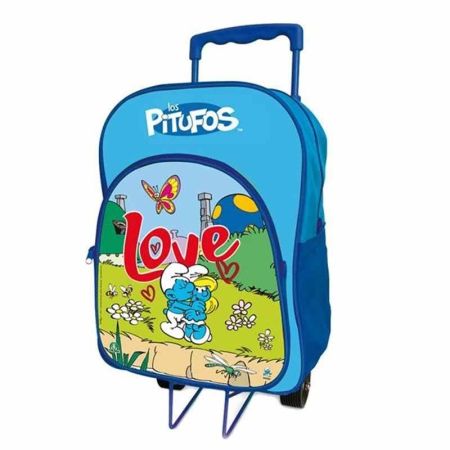 Mochila Pitufos con Trolley 42cm