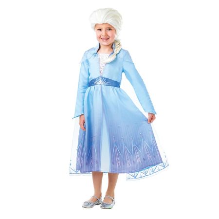 Disfraz Elsa Con Peluca Frozen2 Caja Infantil
