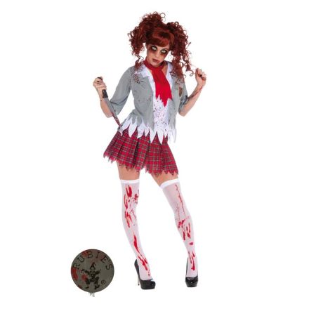 Disfraz colegiala zombie adulto