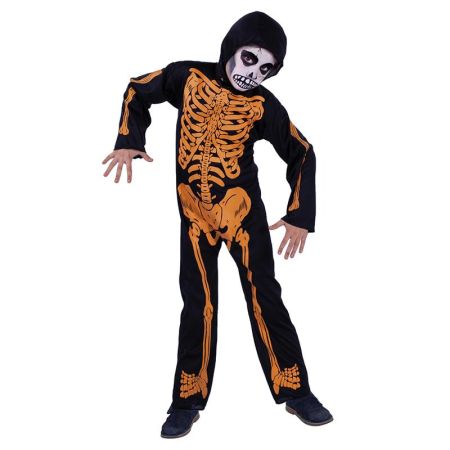Disfraz esqueleto huesos naranjas Infantil