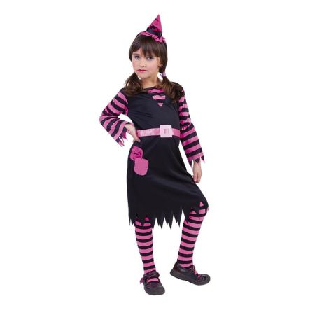 Disfraz bruja patch rosa infantil