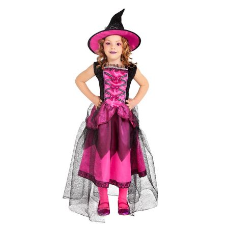 Disfraz infantil bruja chic rosa