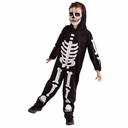 Disfraz esqueleto brilla en ocuridad infantil