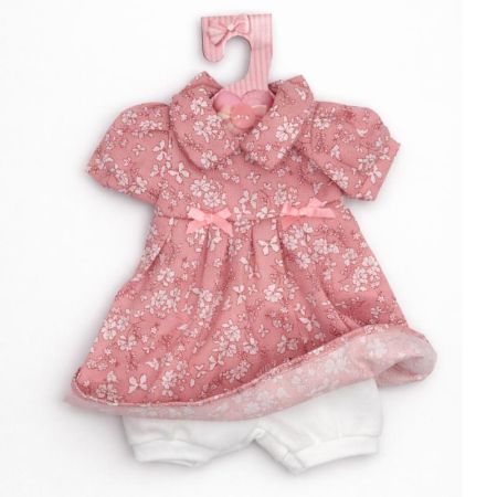 Vestidos bebé reborn 40 cm vestido flores beges