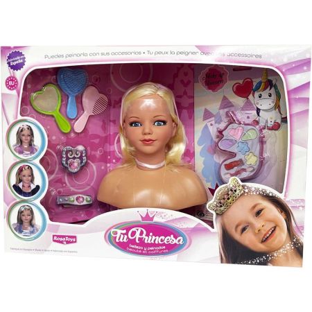 Busto de maquillaje y peinado
