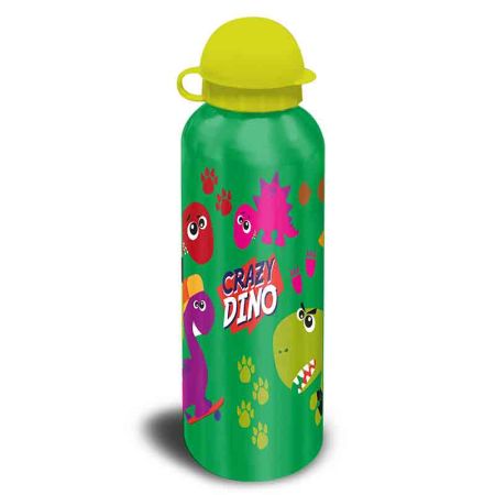Cantimplora aluminio Crazy Dino 500 ml verde