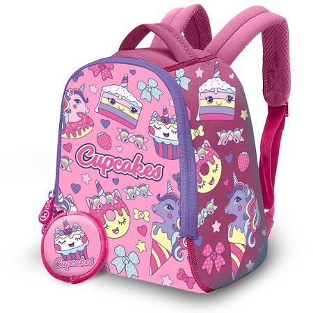 Mochila escolar Cupcakes neopreno 25 cm