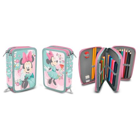 Estuche escolar Minnie 3 cremalleras