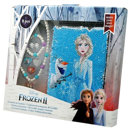 Set 8 accesorios pelo y diario lentejuela Frozen 2