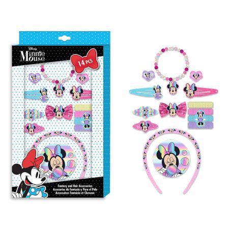 Caja 14 accesorios pelo y fantasía Minnie