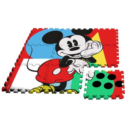 Alfombra puzzle eva 9 piezas con bolsa Mickey
