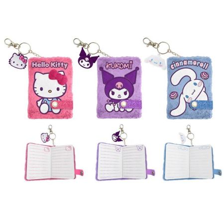 Cuaderno llavero A7 plush Hello Kitty & friends