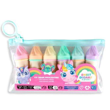 Set 6 rotuladores forma de helado Sweet dreams